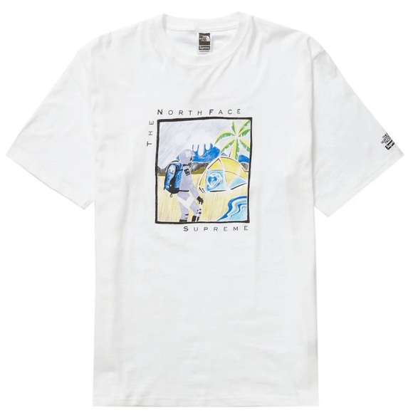 Supreme DA The North Face Sketch S/S Top White Large - Picture 1 of 1